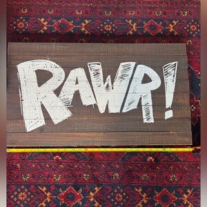 RAWR Hobby Lobby Natural Wood Wall Decor